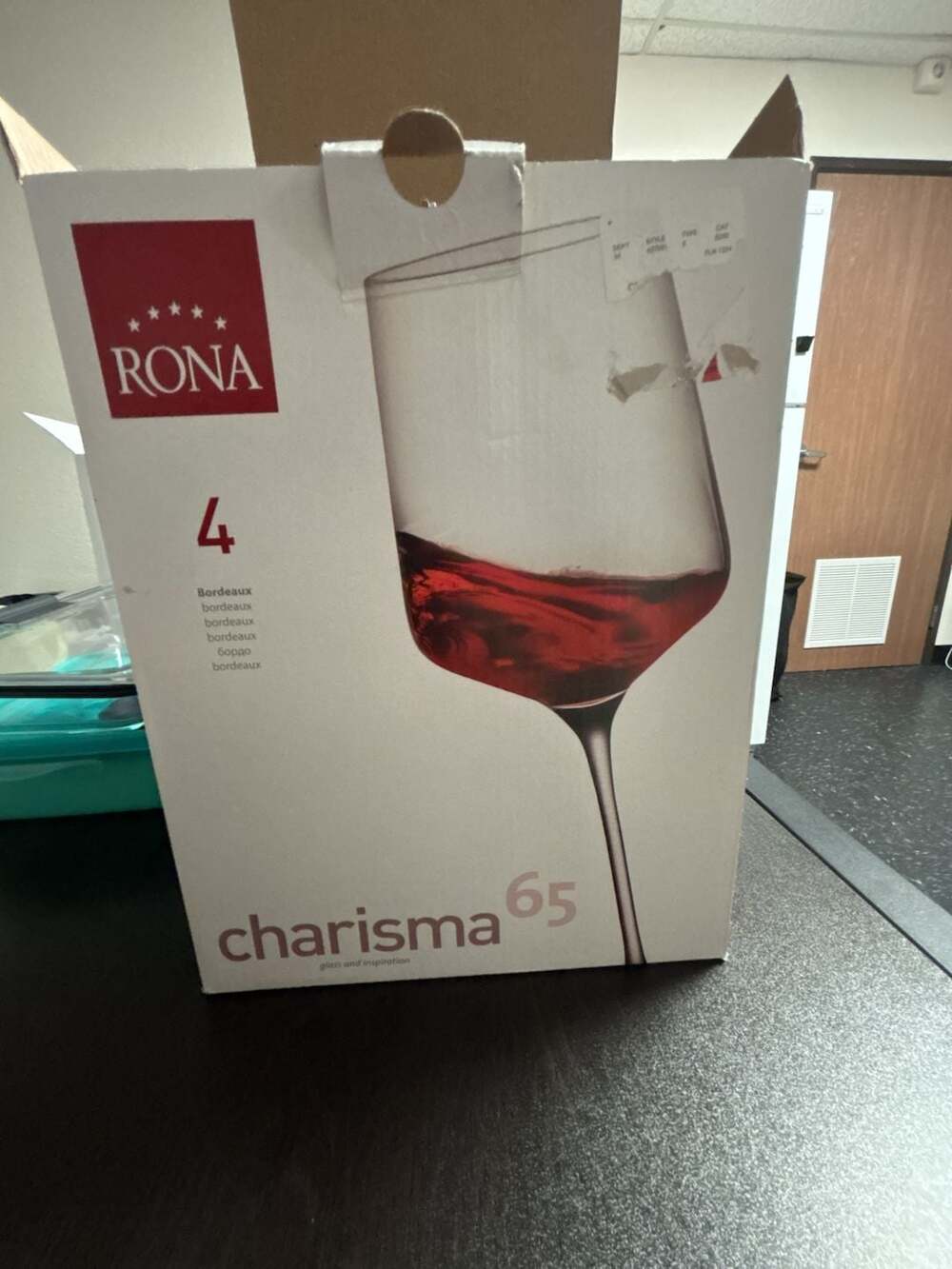 Rona Charisma 65 Bordeaux Crystal Wine Glasses Set of 4